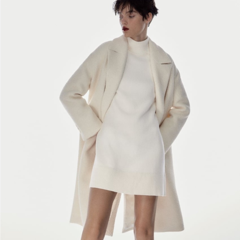 Zara white sweater dress